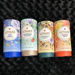 NWT LOVARE Ukrainian black & green tea blends 80g each